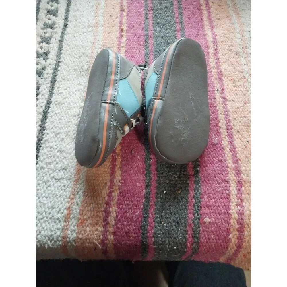 Child Of Mine By Carters 3-6 Months Baby Shoes Grey And Blue